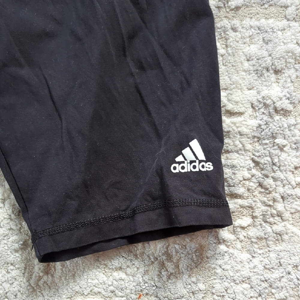 Adidas Black Performance "Biker" Shorts Size Medium - Picture 2 of 7